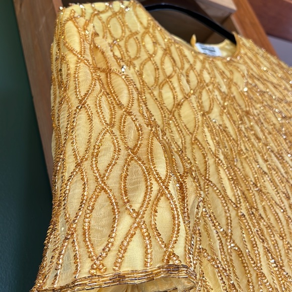Vintage, Gold sequin blouse-XL. Gorgeous! - Picture 3 of 11